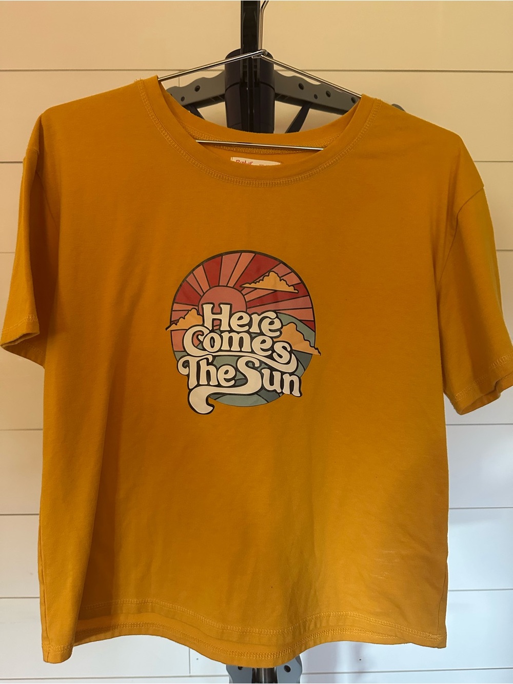 #76 Here Comes The Sun Graphic T-Shirt - Mustard Yellow